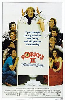 Porky's II" film poster with characters