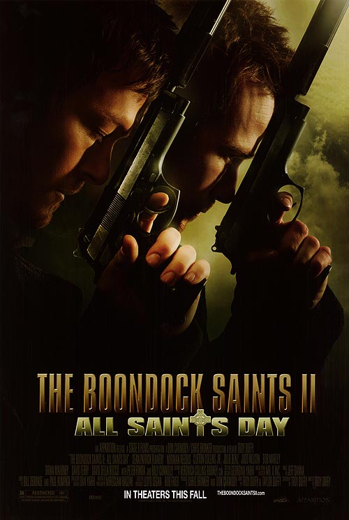 Action film poster featuring two protagonists.