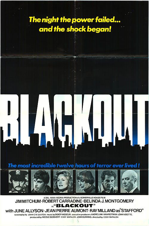 Movie poster for "Blackout" thriller