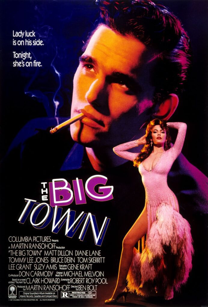 Vintage movie ad with bold typography