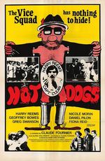 Retro movie poster with cartoon illustration