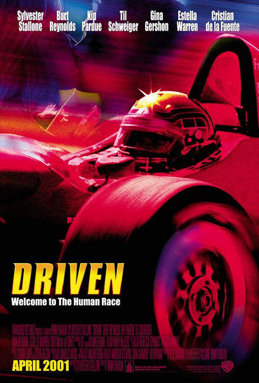 Driven film poster with car driver