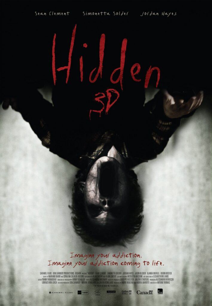 Horror movie poster with eerie figure